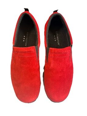 Covington Safari Men’s Red Suede Slip-On Loafers Shoes Size 9M Rugged Sole